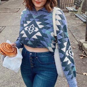 DONATING SOON BP. Nordstrom Geometric Quarter Zip